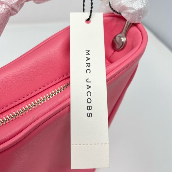 Marc Jacobs 🎀 Tempo Baguette Shoulder Bag PINK LEMONADE bubblegum silver links - Picture 9 of 16